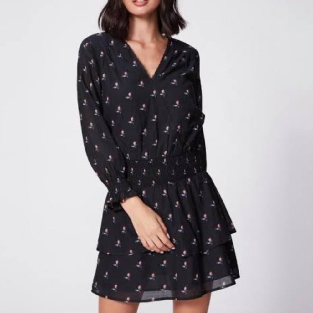 PAIGE Serrano Long Sleeve Fit & Flare Dress